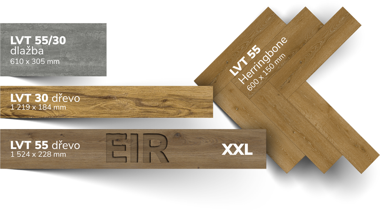 Formáty lamel Experto LVT 55 a LVT 30